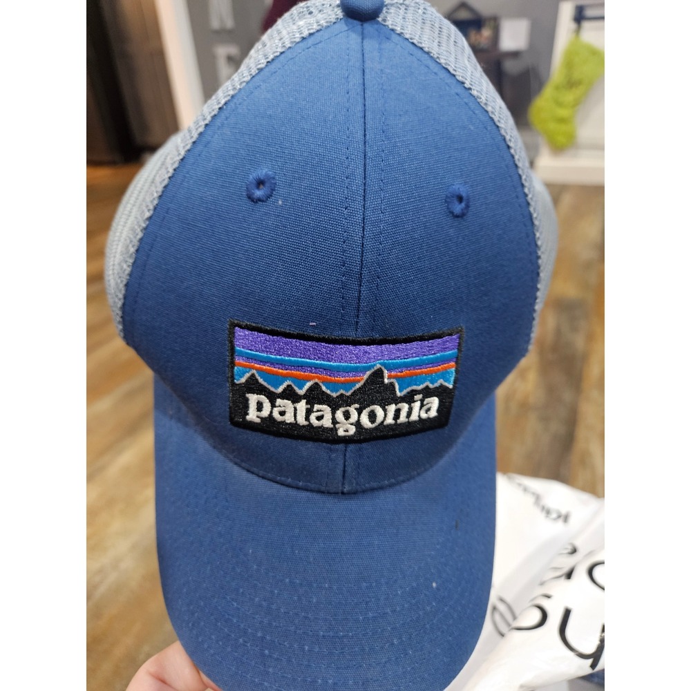 Patagonia Trucker Hat Blue Mesh Cap Outdoor Adventure Baseball Cap